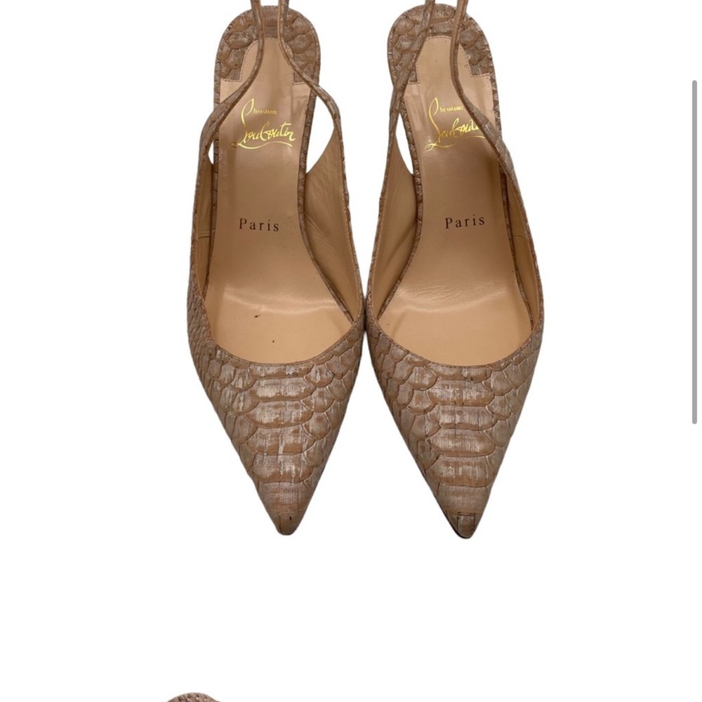 Christian Louboutin Apostrophy Python Slingback P… - image 4